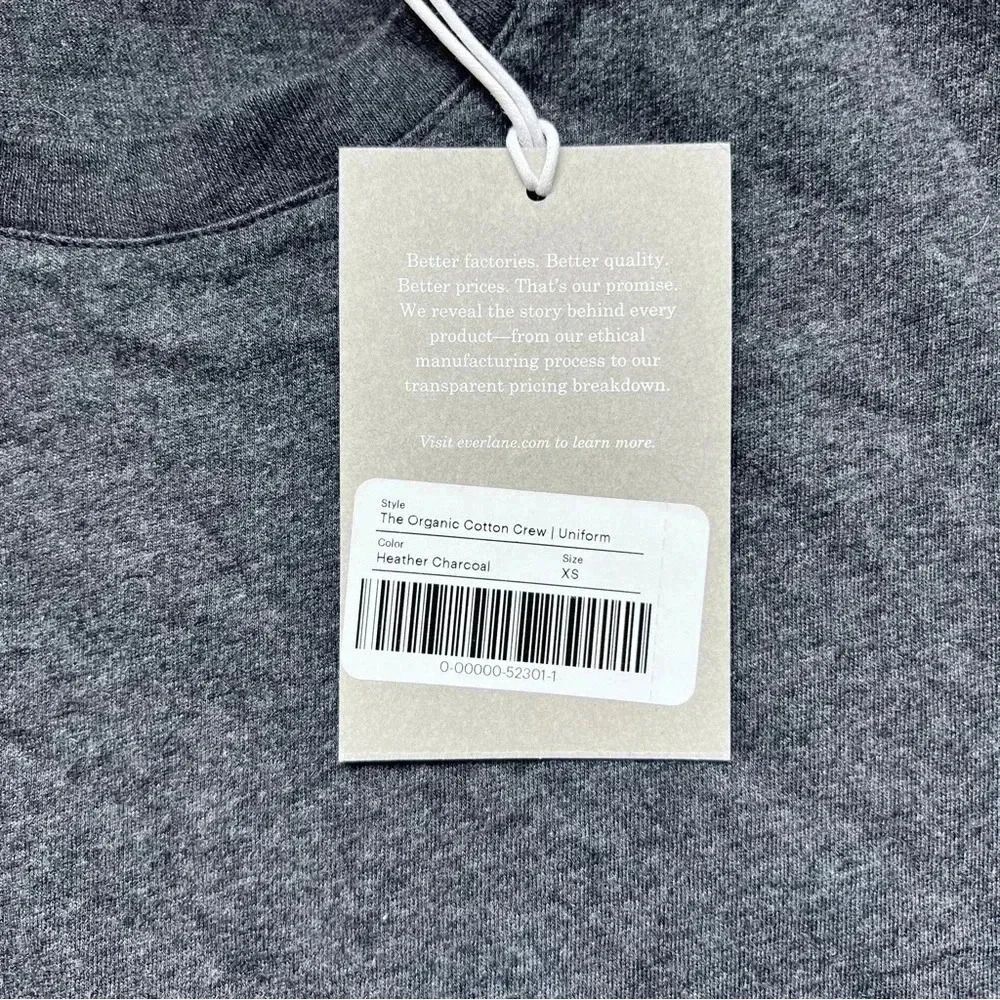 Everlane The Organic Cotton Crew | Uniform Men Size X-Small NWT - Picture 3 of 5